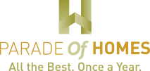Logo of the Parade of Homes event, featuring a stylized 'W' and the tagline "All the Best. Once a Year." This image represents an annual showcase of exceptional homes and design.