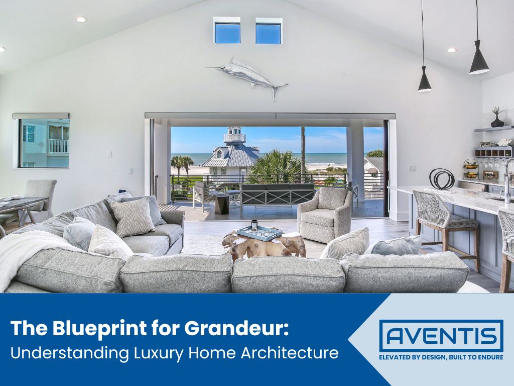 Blueprint showcasing luxury home architecture, emphasizing grandeur and sophisticated design elements.